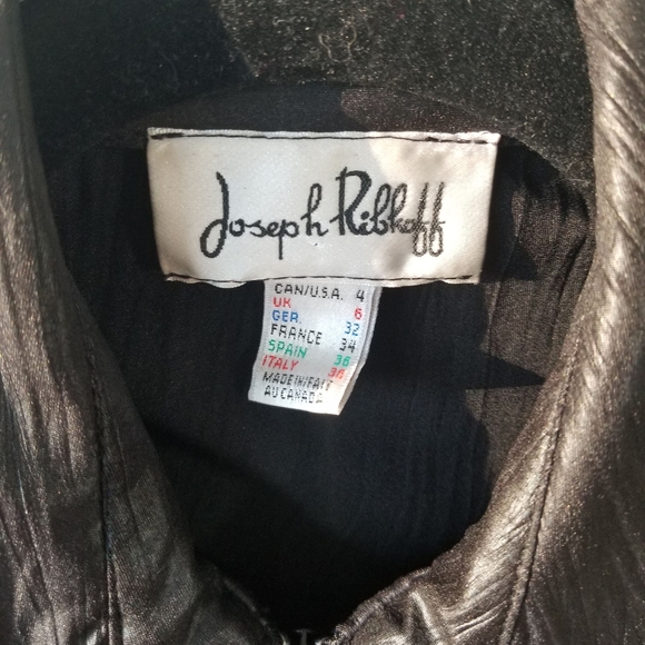 Joseph Ribkoff Black Zipup Blazer Size 4 - Picture 6 of 10